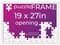 White Wood Puzzle Frame Kit with Glue Sheets, Backing, UV Acrylic - Available in 20 Popular Sizes